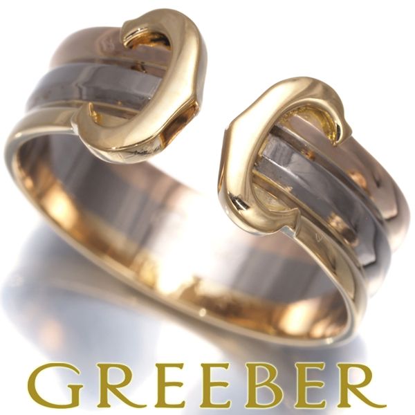 カルティエ リング 2C ドゥーブルC C2 SM スリーカラー 52号 K18YG/WG