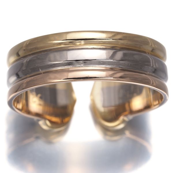 カルティエ リング 2C ドゥーブルC C2 SM スリーカラー 52号 K18YG/WG