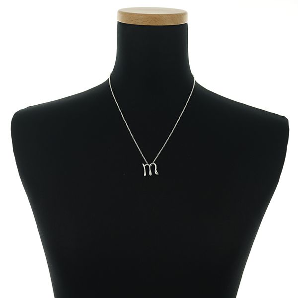 ティファニー ネックレス アルファベットレター イニシャル M シルバー