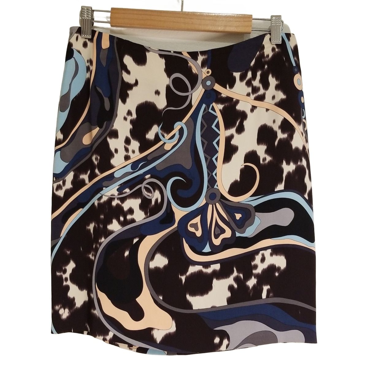 極美品 EMILIO PUCCI エミリオプッチ ラップスカート 黒 EMILIO PUCCI(PUCCI)(エミリオプッチ) スカート サイズ42I レディース