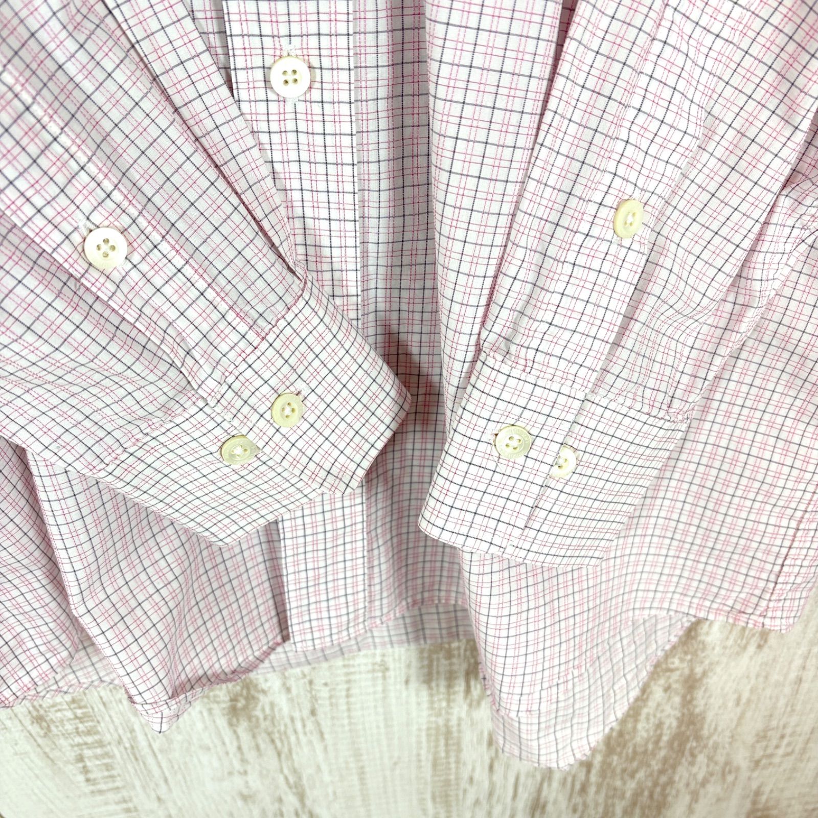 美品　バーバリー　ロンドン　イングランド　ノバチェック　ロゴ刺繍　長袖シャツ BURBERRY - 美品 バーバリーロンドン ノバチェック ホースロゴ 長袖