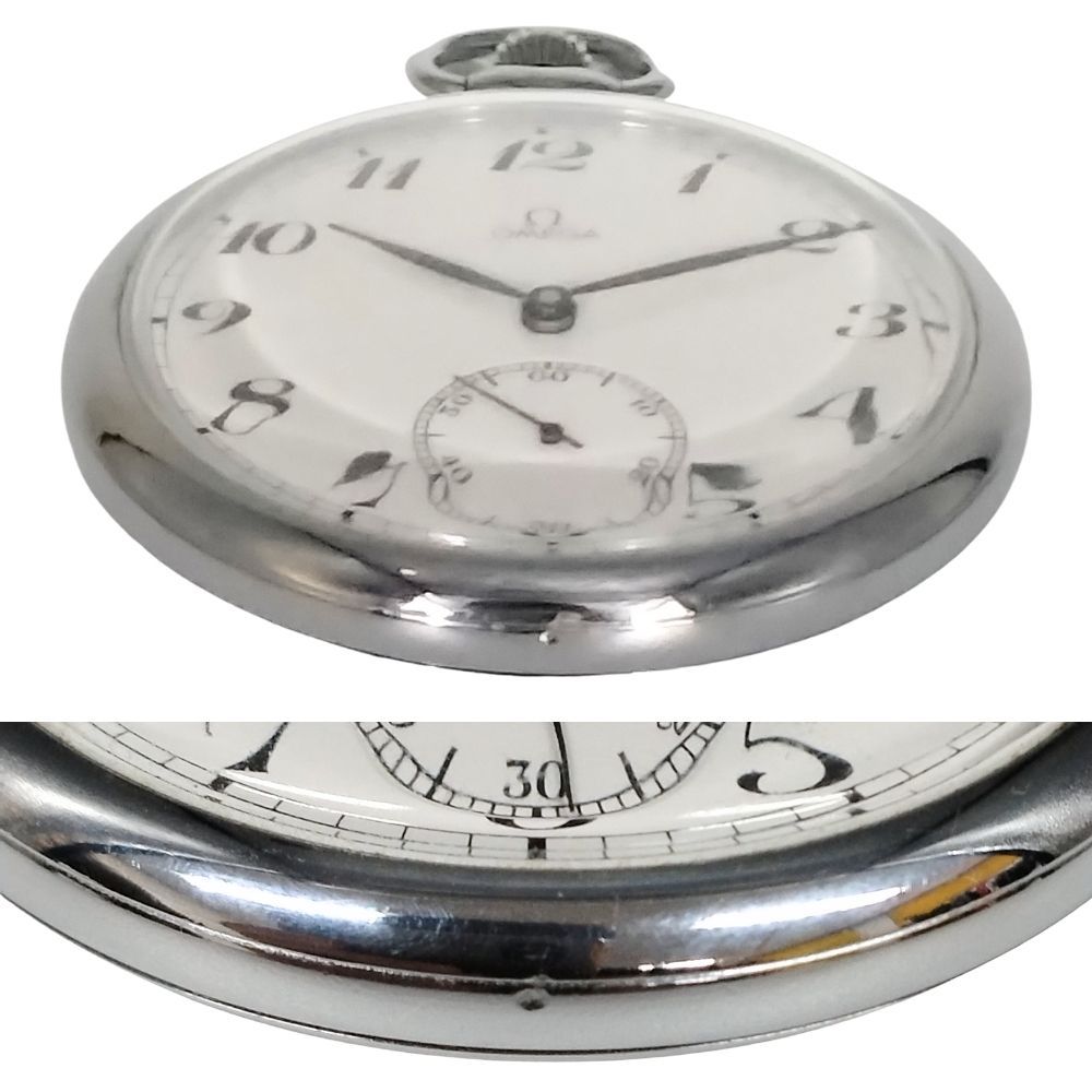 OMEGA オメガ 懐中時計 スモールセコンド 手巻き ステンレス メンズ