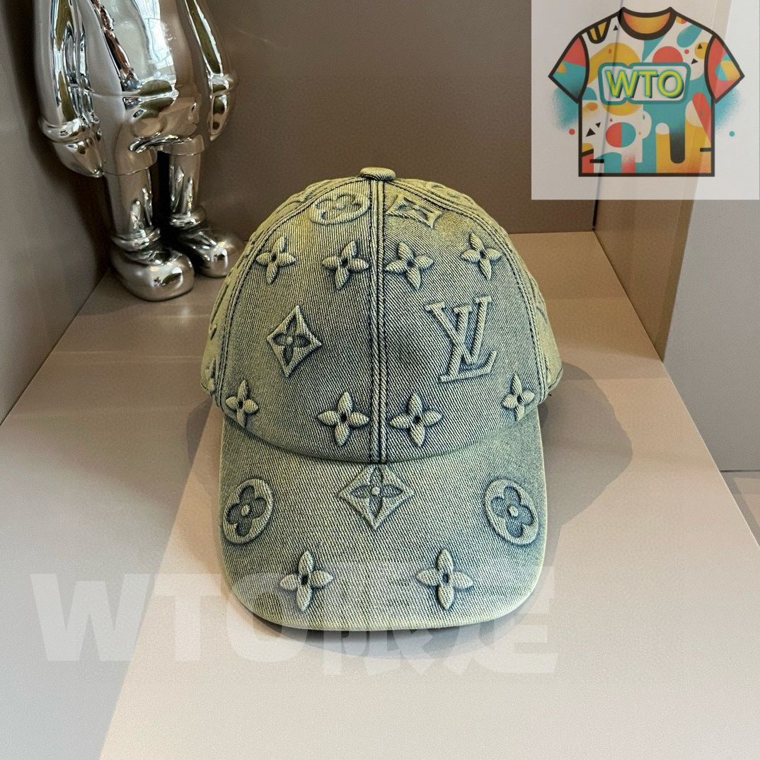 Louis Vuitton デニム柄 ベースボールキャップ LV（ルイ・ヴィトン） クラシックなデニム プレス ベースボール