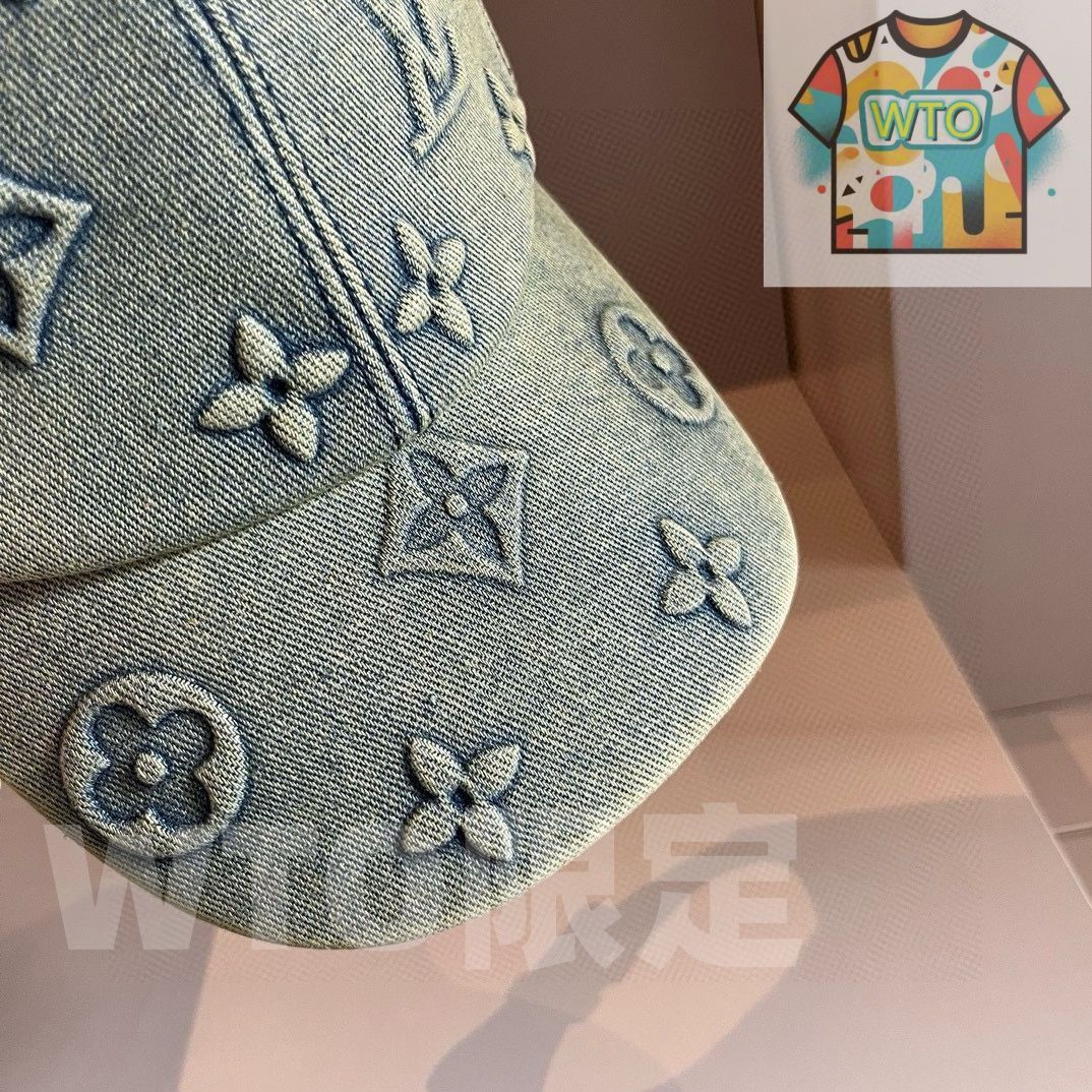Louis Vuitton デニム柄 ベースボールキャップ LV（ルイ・ヴィトン） クラシックなデニム プレス ベースボール