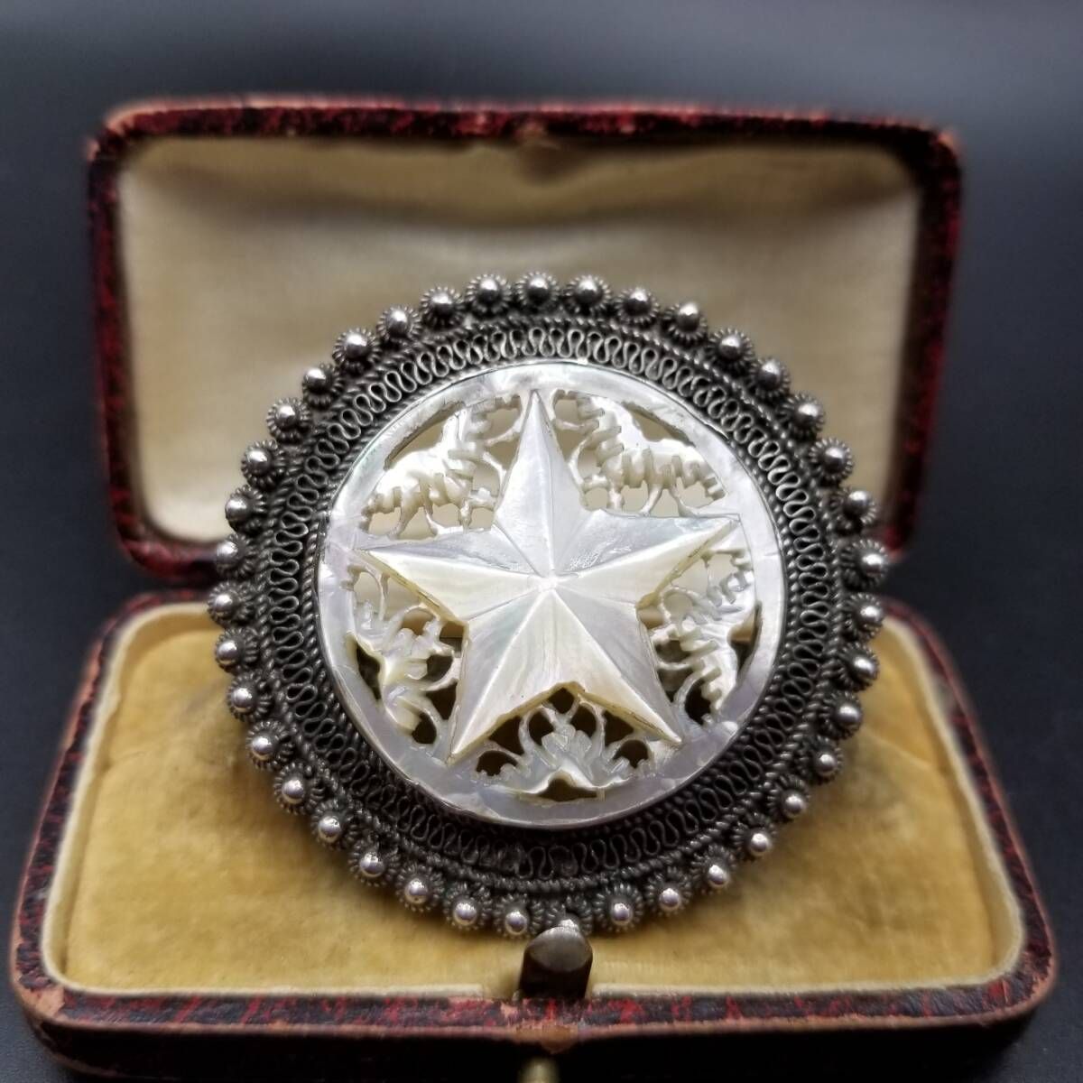 エルサレム ベツレヘムパール 五芒星 ヴィンテージ ブローチ 販売 935