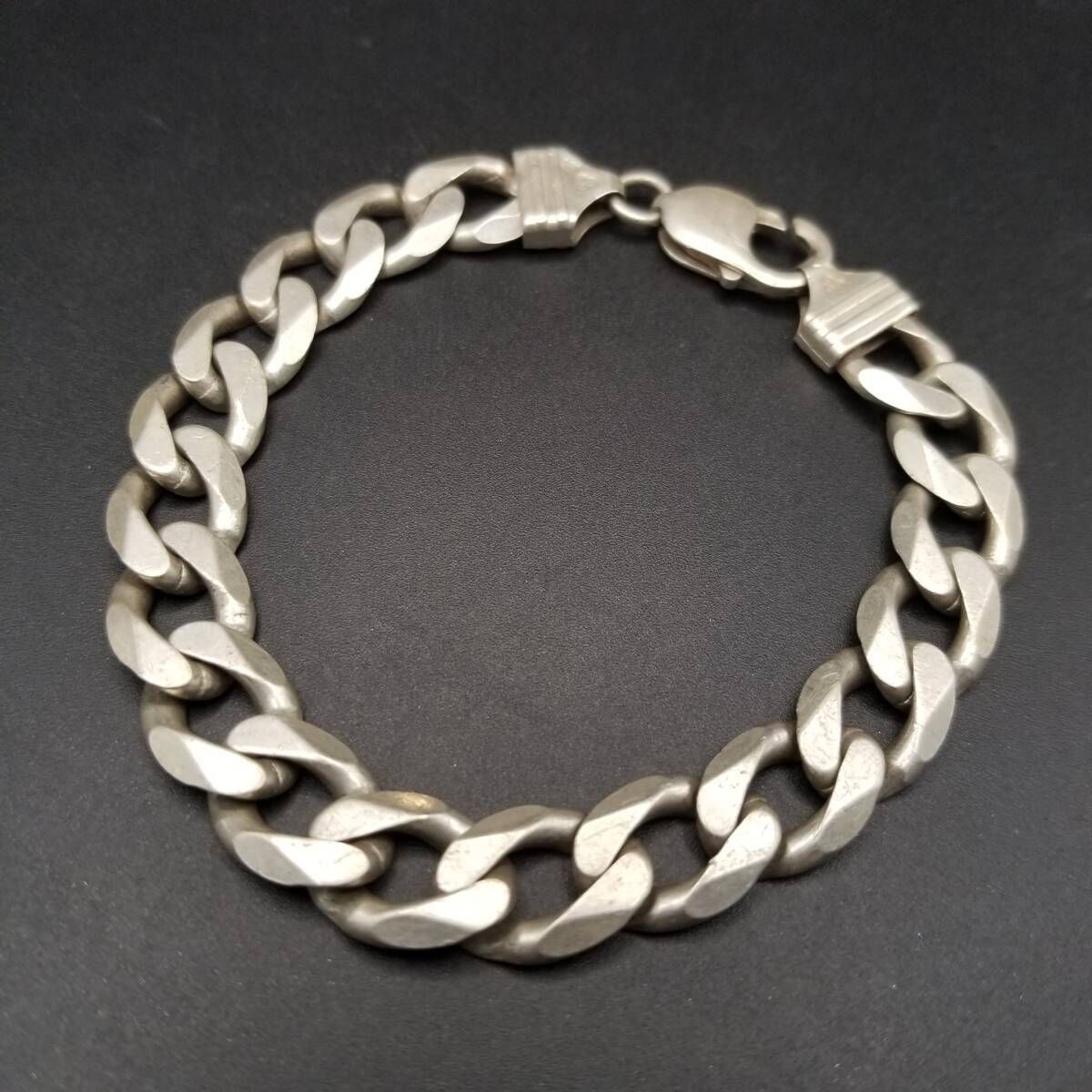 英国 ヴィンテージ ゴツめ 幅広 喜平チェーン 925 シルバー