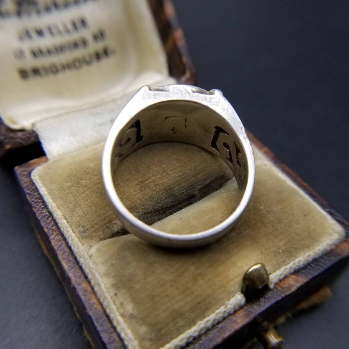 1998年 英国 ヴィンテージ ケルトノット ラウンド シグネット リング