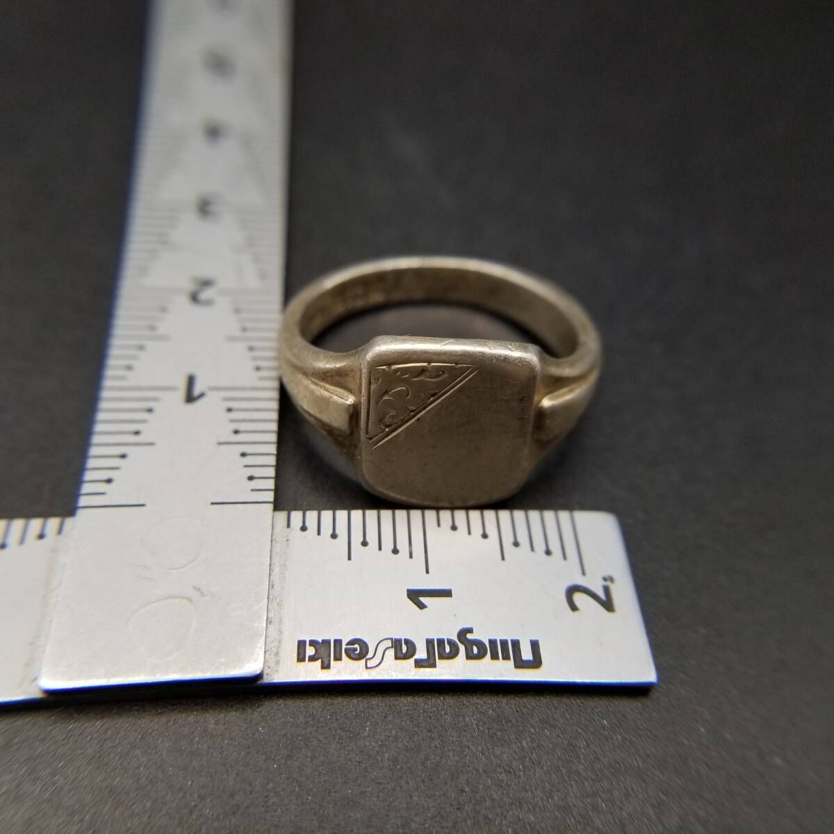 1970年 英国 ヴィンテージ フローラル エッチング レクタング