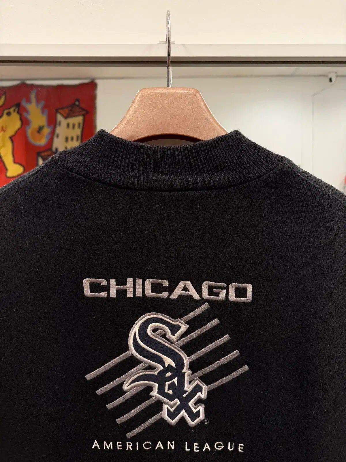 90s Delong MLB 白 ソックス ウール スタジャン (USA) - メルカリ