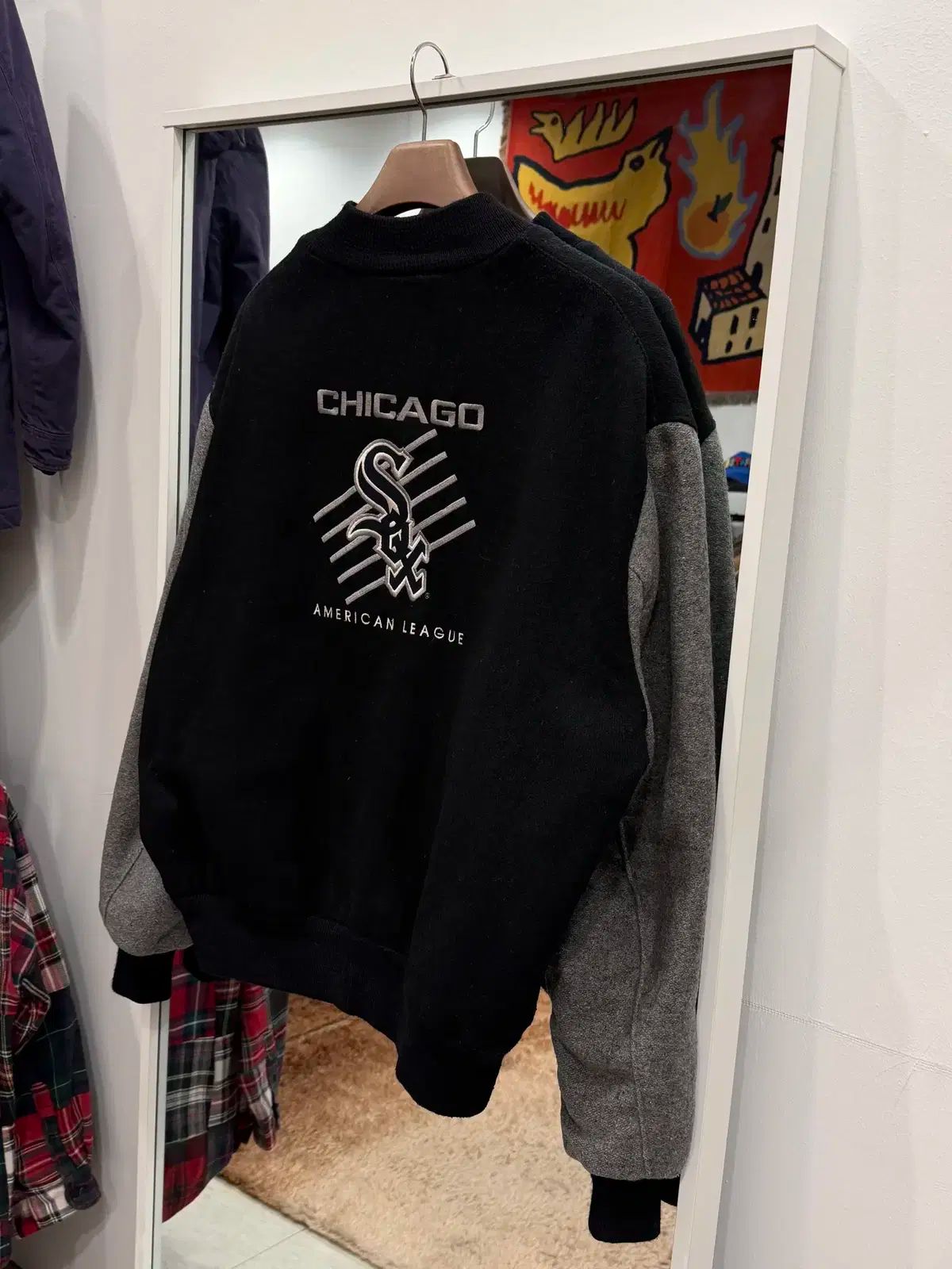 90s Delong MLB 白 ソックス ウール スタジャン (USA) - メルカリ