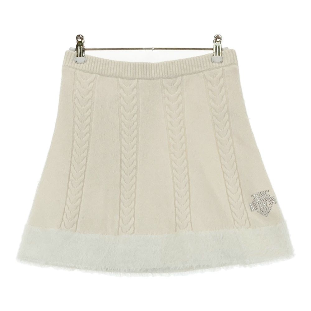 サイズ：S DESCENTE GOLF デサントゴルフ ; ファー ニットスカート