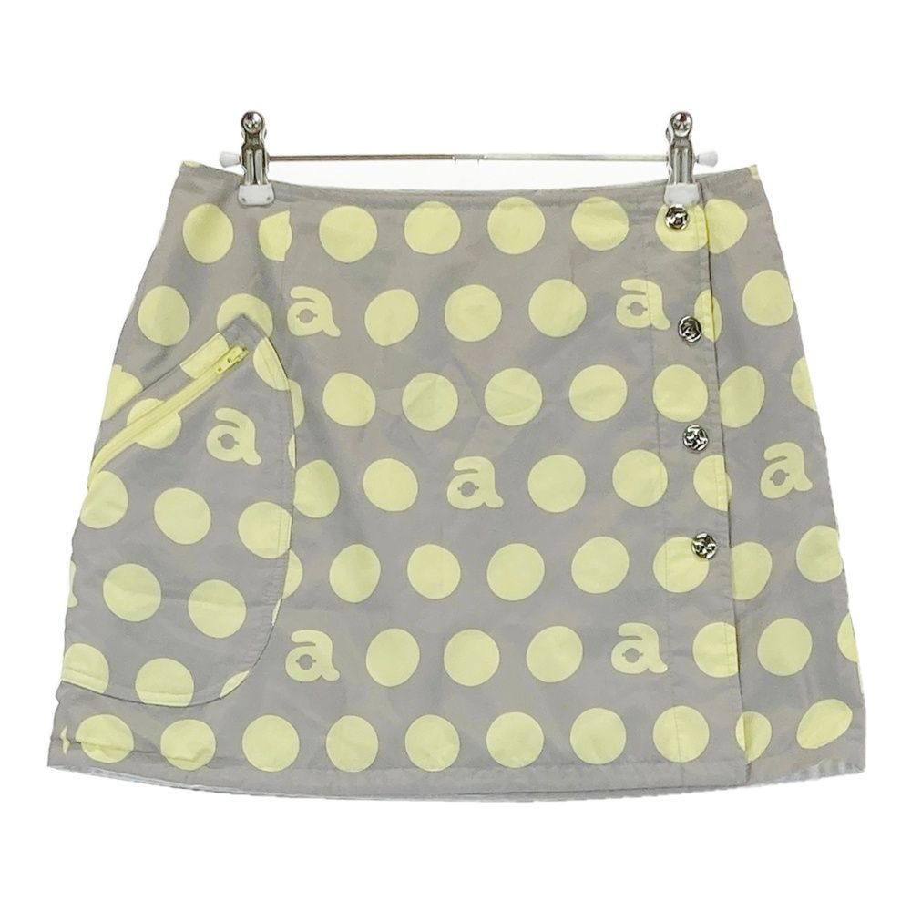 サイズ：38 ARCHIVIO アルチビオ 中綿 ラップスカート ドット柄 グレー