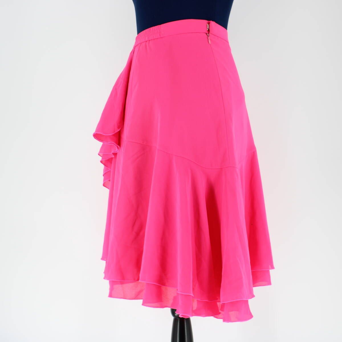 美品 日本製社交ダンス衣装】スカート ピンク 蛍光ピンク Mサイズ