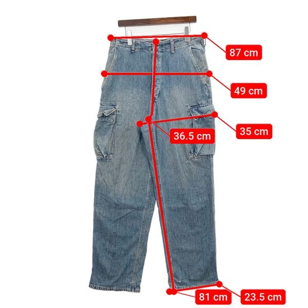 RRL デニムカーゴパンツ 三つ星　USA製 RRL RALPH LAUREN ダブルアールエル デニム カーゴパンツ ジーンズ