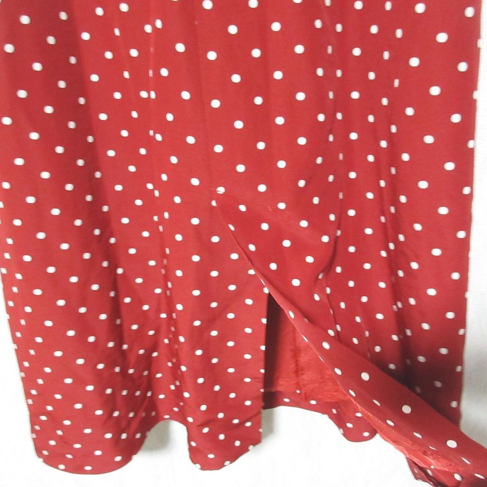 美品 PINK HOUSE ピンクハウス ドット ロングスカート レッド