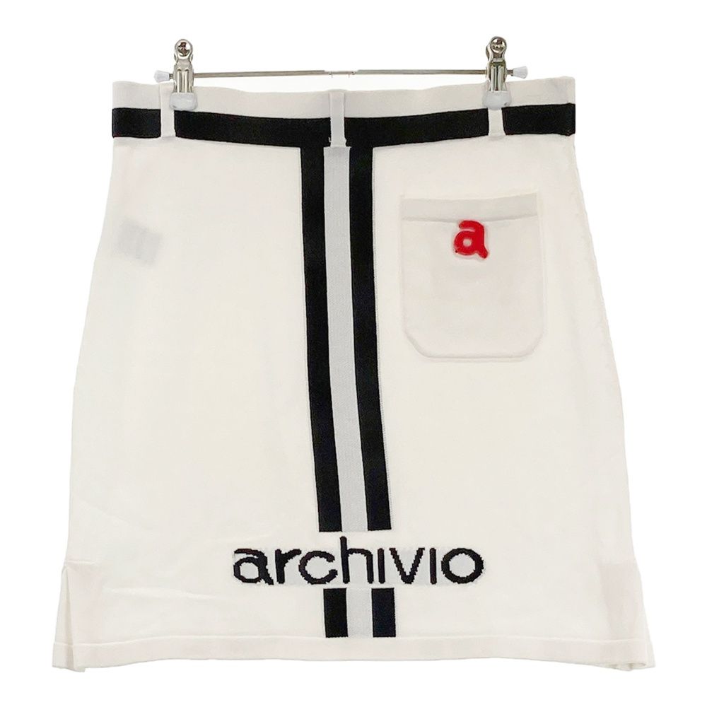 サイズ：38 ARCHIVIO アルチビオ ニットスカート ホワイト系