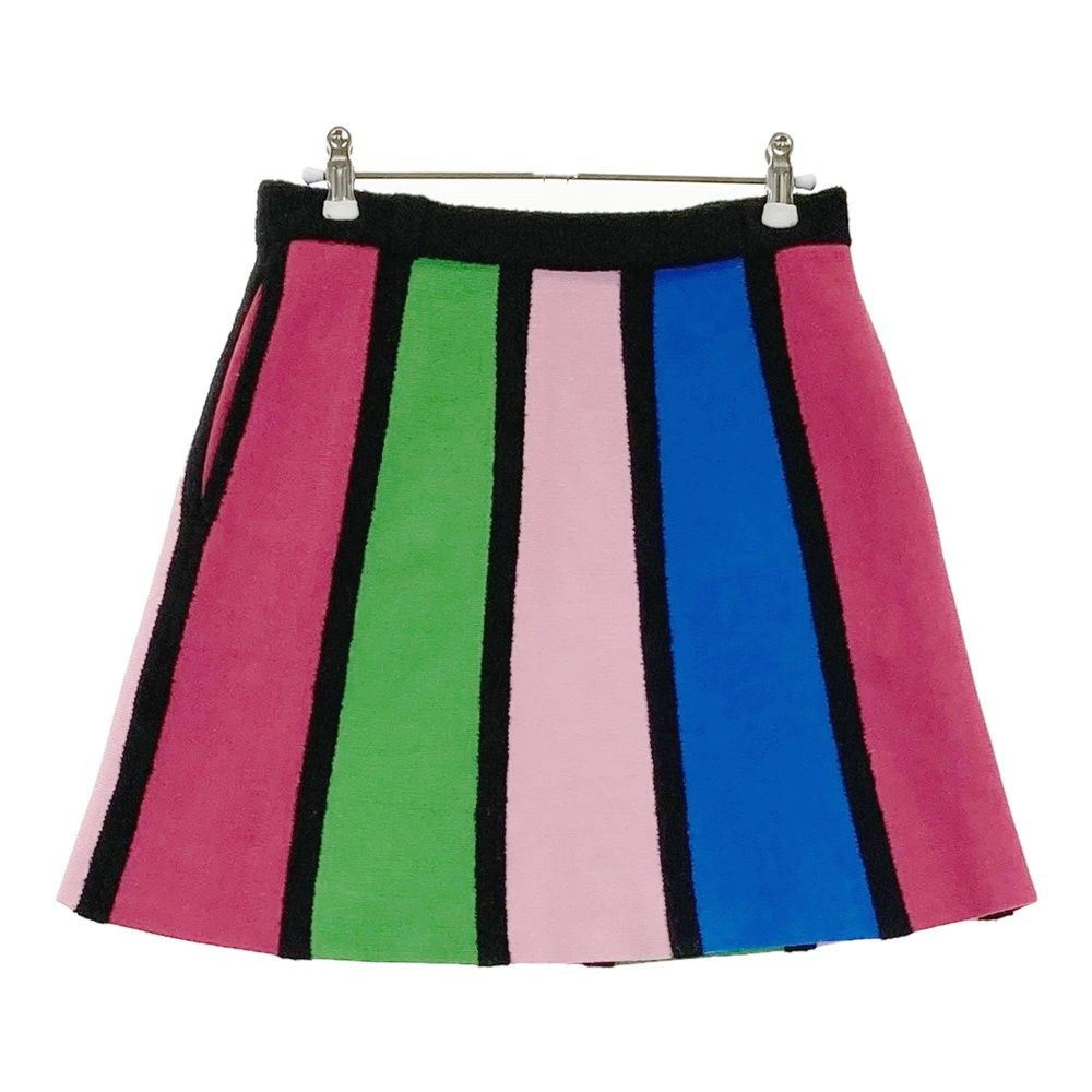 サイズ：38 ARCHIVIO アルチビオ ニットスカート フレア マルチ