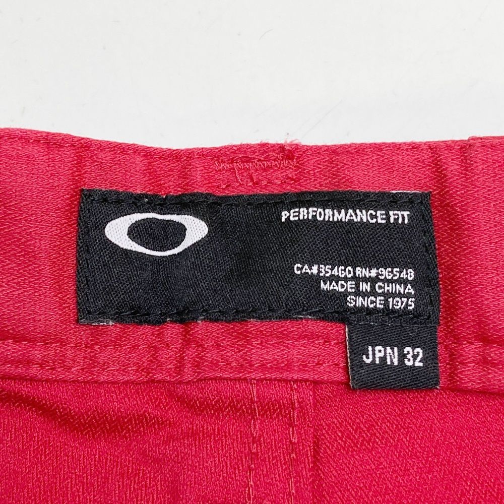 サイズ：JPN30 OAKLEY オークリー ストレッチパンツ スカル レッド系