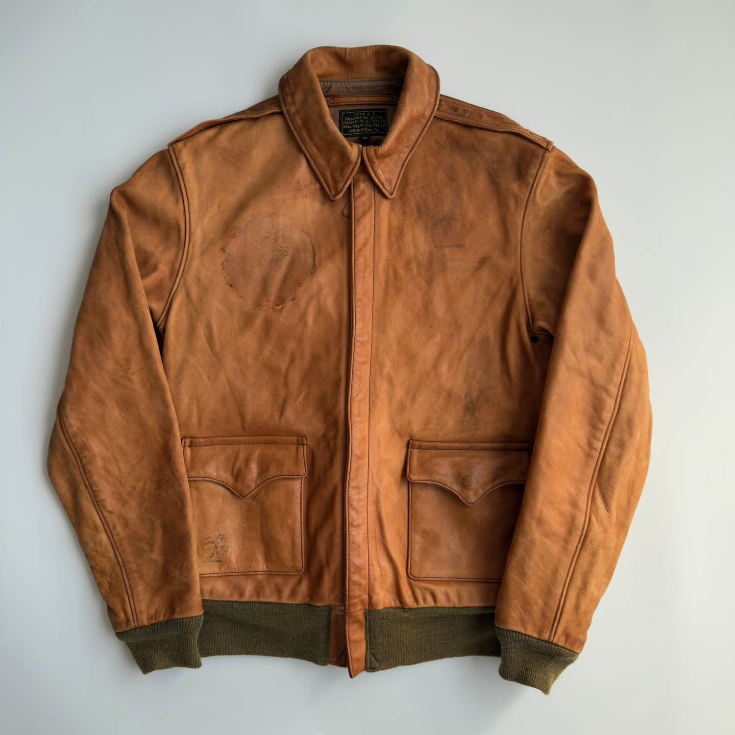 ジャケット・アウター REAL MCCOY'S A-2 size40 THE REAL McCOY'S◇レザージャケット・ブルゾン/40/レザー/BRW/A-2