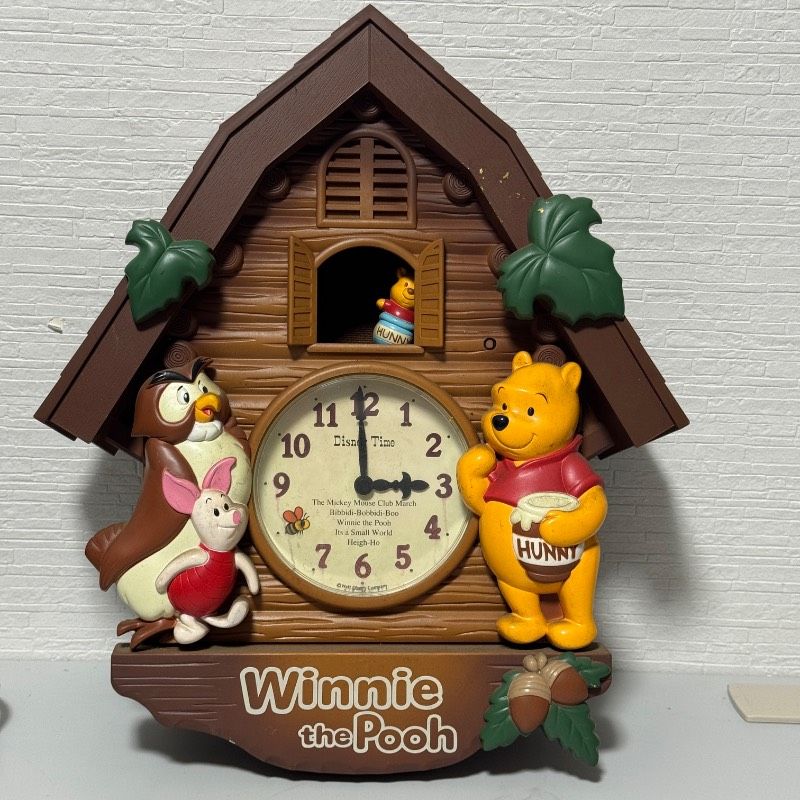 ジャンク】くまのプーさん 掛け時計 FW713B ディズニータイム SEIKO