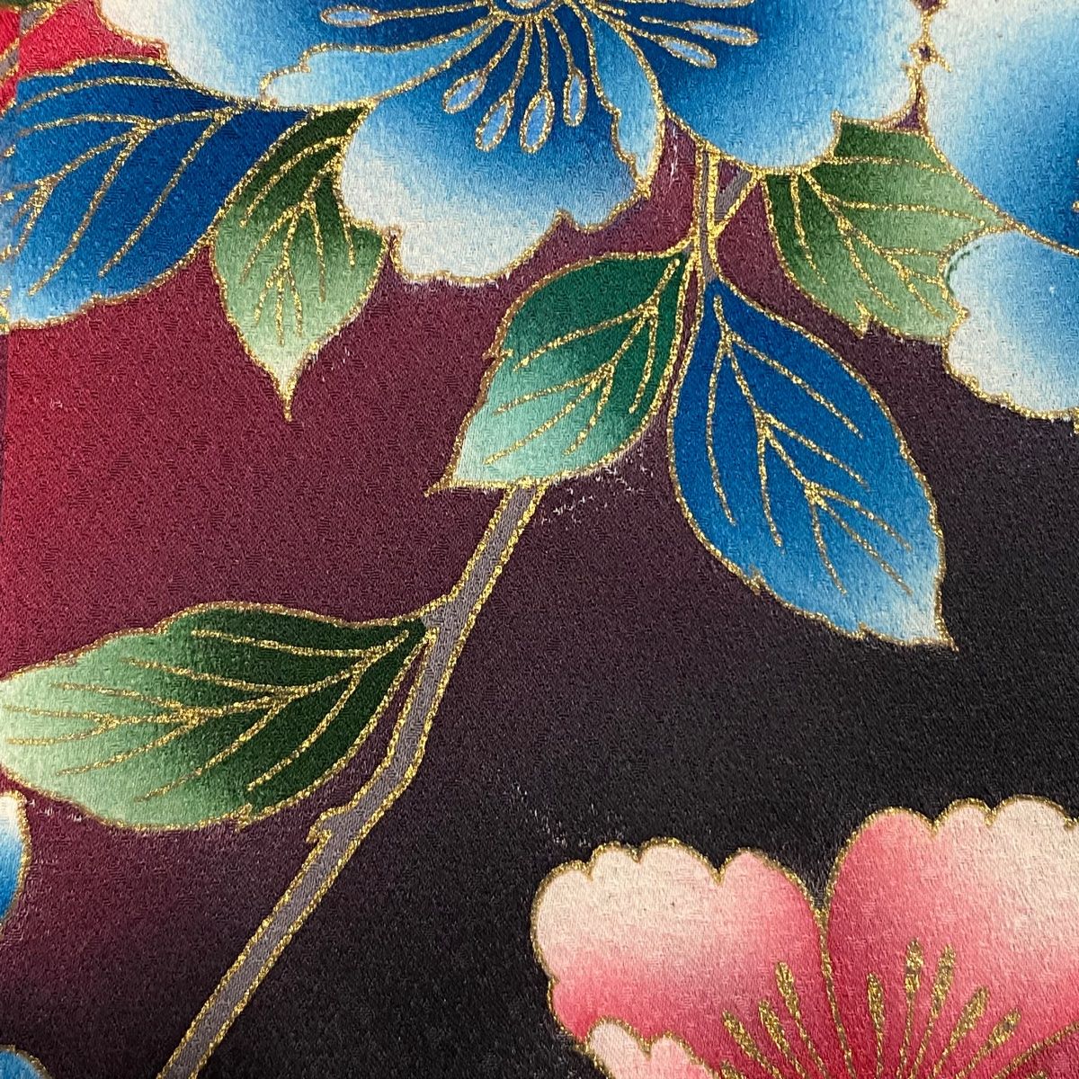 振袖 身丈160.5cm 裄丈65cm M 袷 蝶 桜 刺繍 金彩 赤 正絹 秀品 【中古