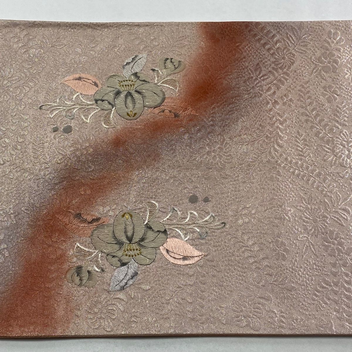 正絹　お太鼓袋帯【辻ヶ花】No2861 袋帯 秀品 辻が花 霞 刺繍 箔 ピンク お太鼓柄 正絹 【中古】 - メルカリ