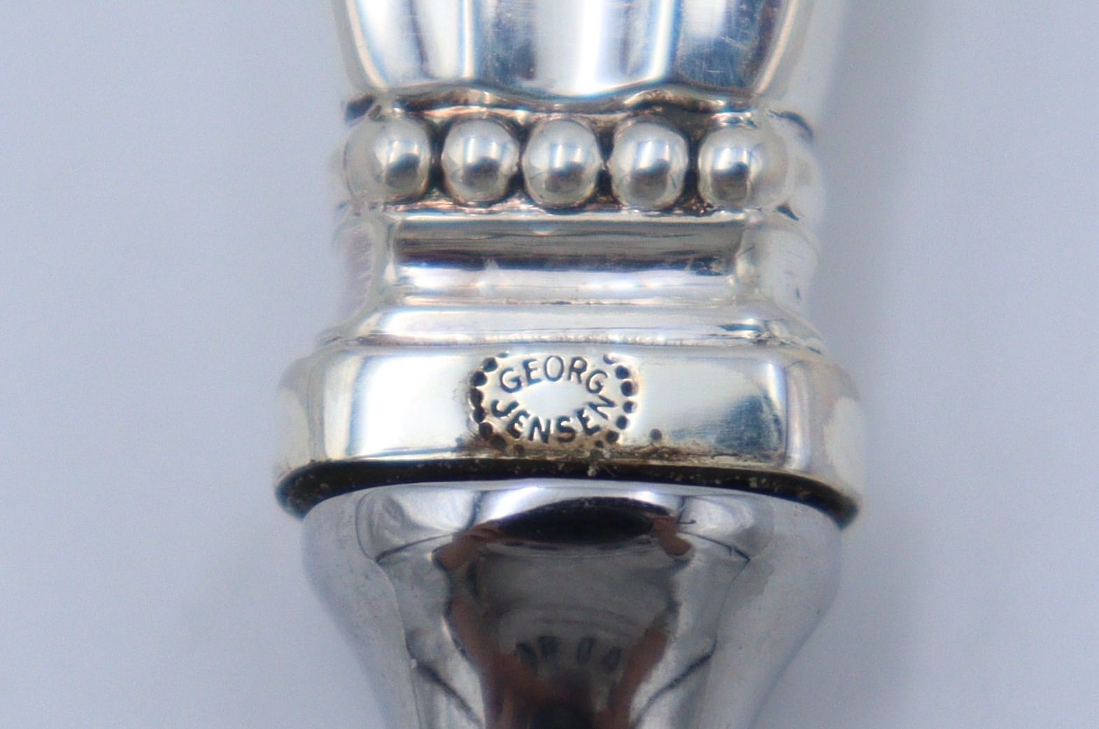 ジョージジェンセン　エコーンACORN 廃盤デザートナイフ　スターリングシルバー ジョージ・ジェンセン「“Acorn” バターナイフ 長さ15cm