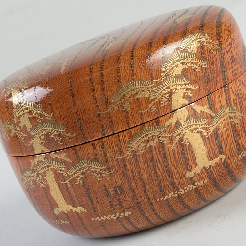 茶道具 漆塗 遠山 平棗 在銘 共箱 V S345 - メルカリ