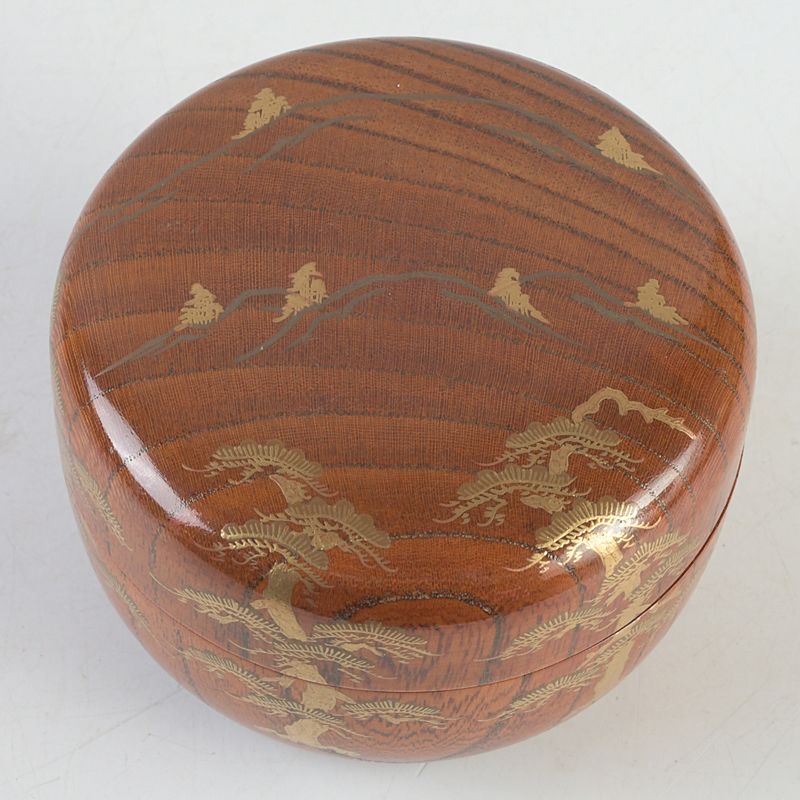 茶道具　漆匠　遠山哲山造　秋草蒔絵　大棗　共箱　C　9188 茶道具 漆匠 遠山哲山造 秋草蒔絵 大棗 共箱 C 9188