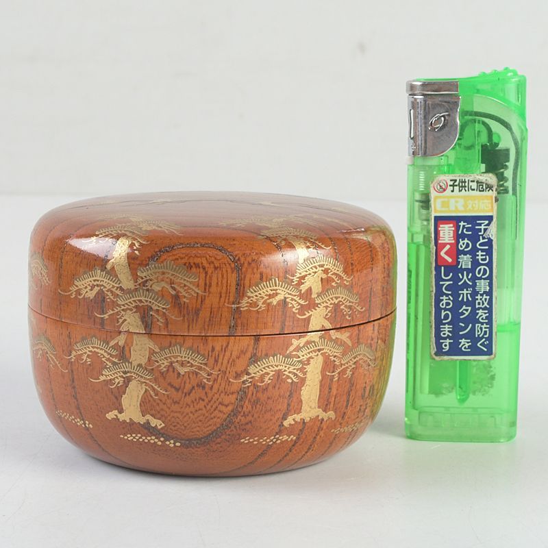 茶道具　漆匠　遠山哲山造　秋草蒔絵　大棗　共箱　C　9188 茶道具 漆匠 遠山哲山造 秋草蒔絵 大棗 共箱 C 9188