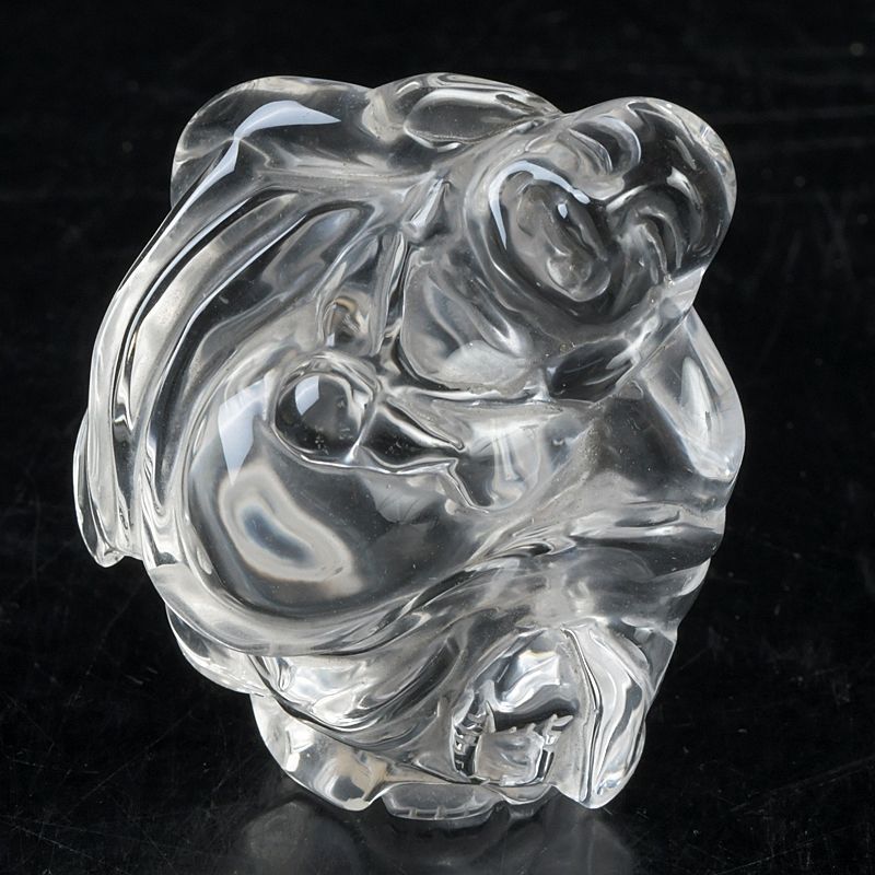 仏教美術 本水晶彫刻 布袋像 仏像 置物 V S346 - メルカリ