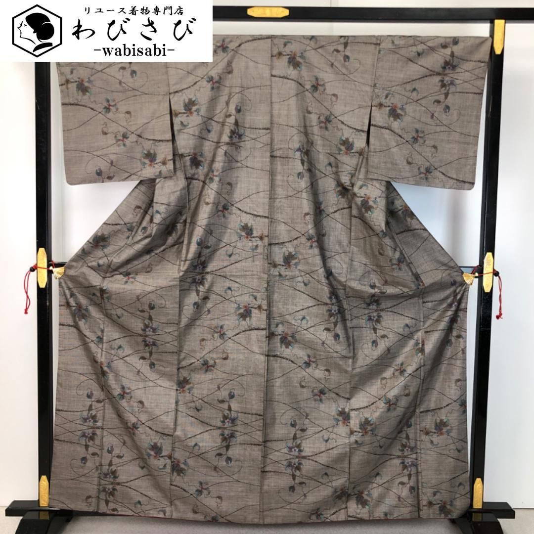 大島紬 辻が花 カタス式 9マルキ 大島紬 カタス式 9マルキ 泥染 木々 ガード加工 - メルカリ