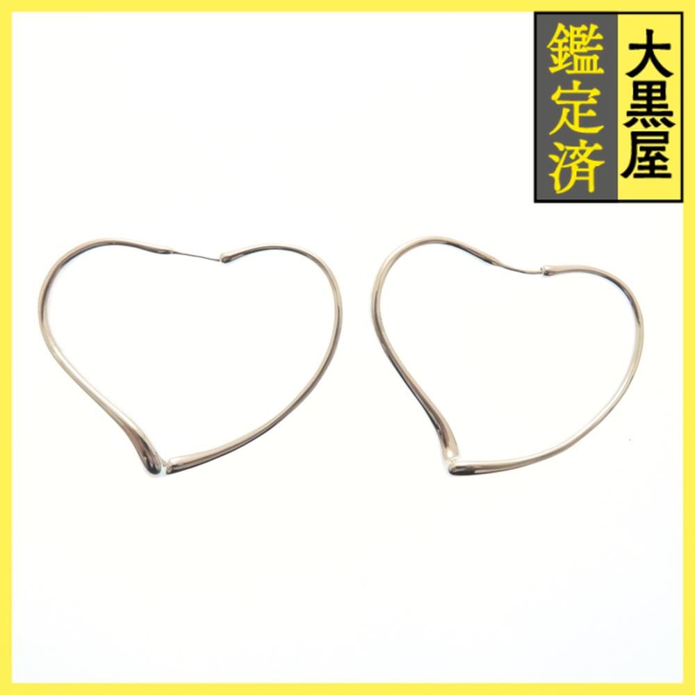 ティファニー オープンハート フープ ピアス M 925 シルバー