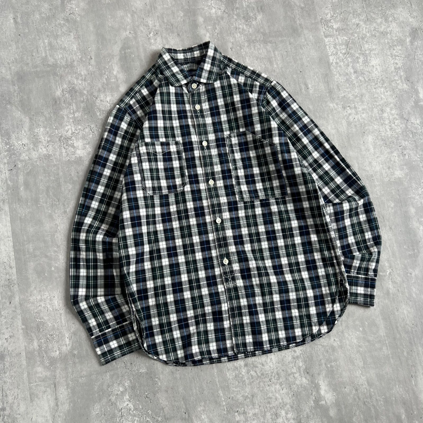 希少 ジュンヤワタナベ コムデギャルソン パッチワーク シャツ archive JUNYA WATANABE COMME des GARCONS MAN綿ストライプ×多素材パッチ