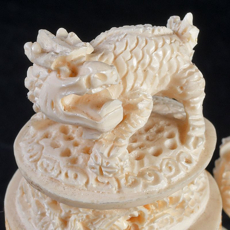 中国 練物彫刻 雙耳活環 獅子鈕蓋爐 香炉 唐木台付 N S349 - メルカリ