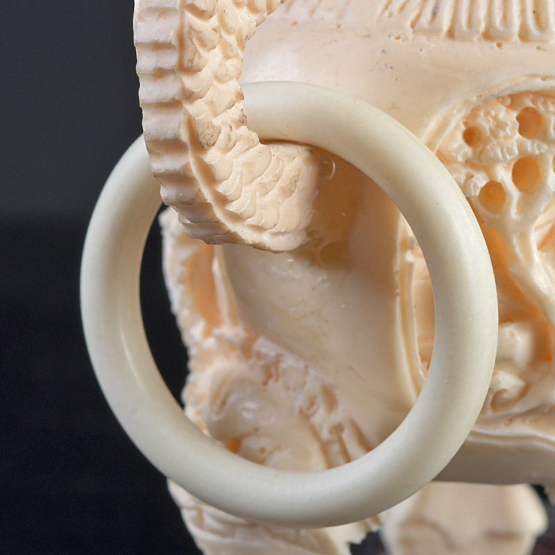 中国 練物彫刻 雙耳活環 獅子鈕蓋爐 香炉 唐木台付 N S349 - メルカリ