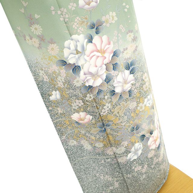 正絹✿暈し染め　金銀彩　訪問着　広衿　袷 正絹✿暈し染め 金銀彩 訪問着 広衿 袷 正絹✿暈し染め 金銀彩 花文
