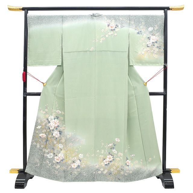 新古品】 訪問着 着物 フォーマル 未使用 正絹 袷 金銀彩加工 手染め