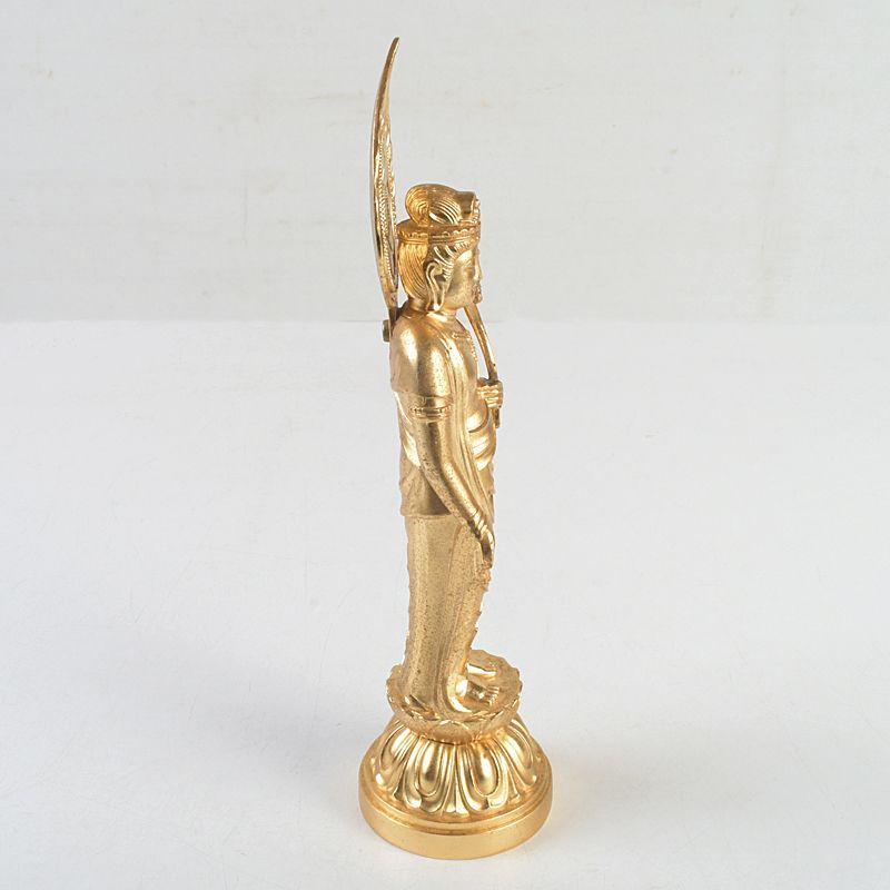 牧田秀雲作　聖観世音菩薩像 聖観音菩薩 合金製 22.8cm【牧田秀雲作】 : 仏壇・仏具販売-仏壇屋