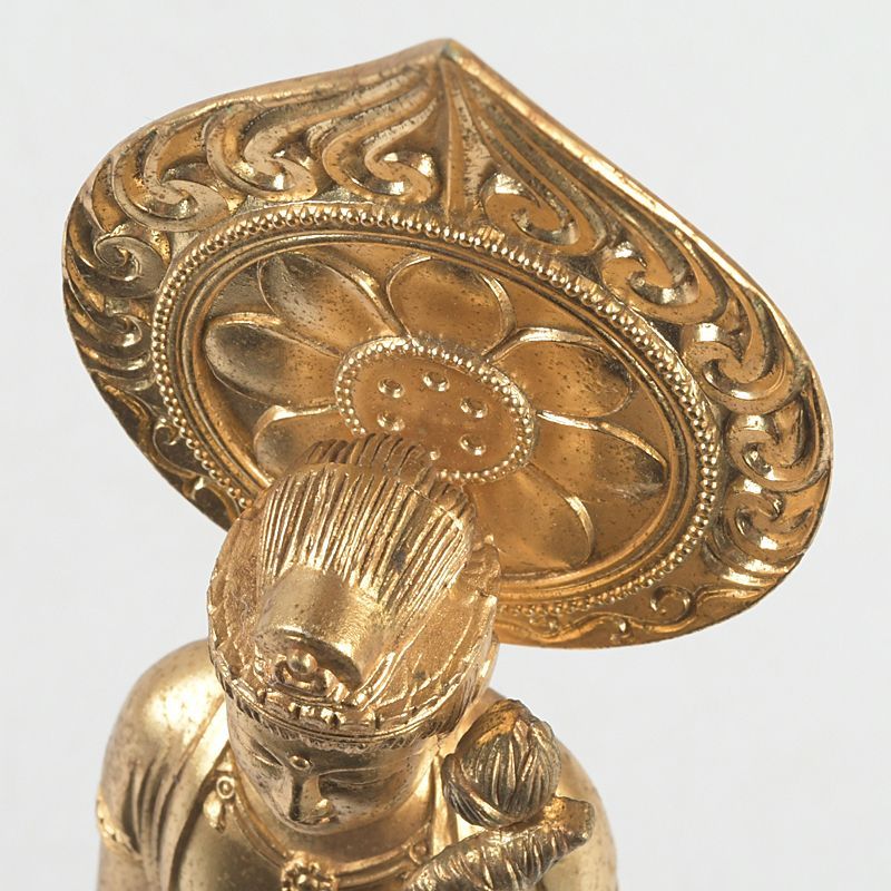 仏教美術 牧田秀雲作 銅鍍金 聖観世音菩薩像 仏像 C S350 - メルカリ