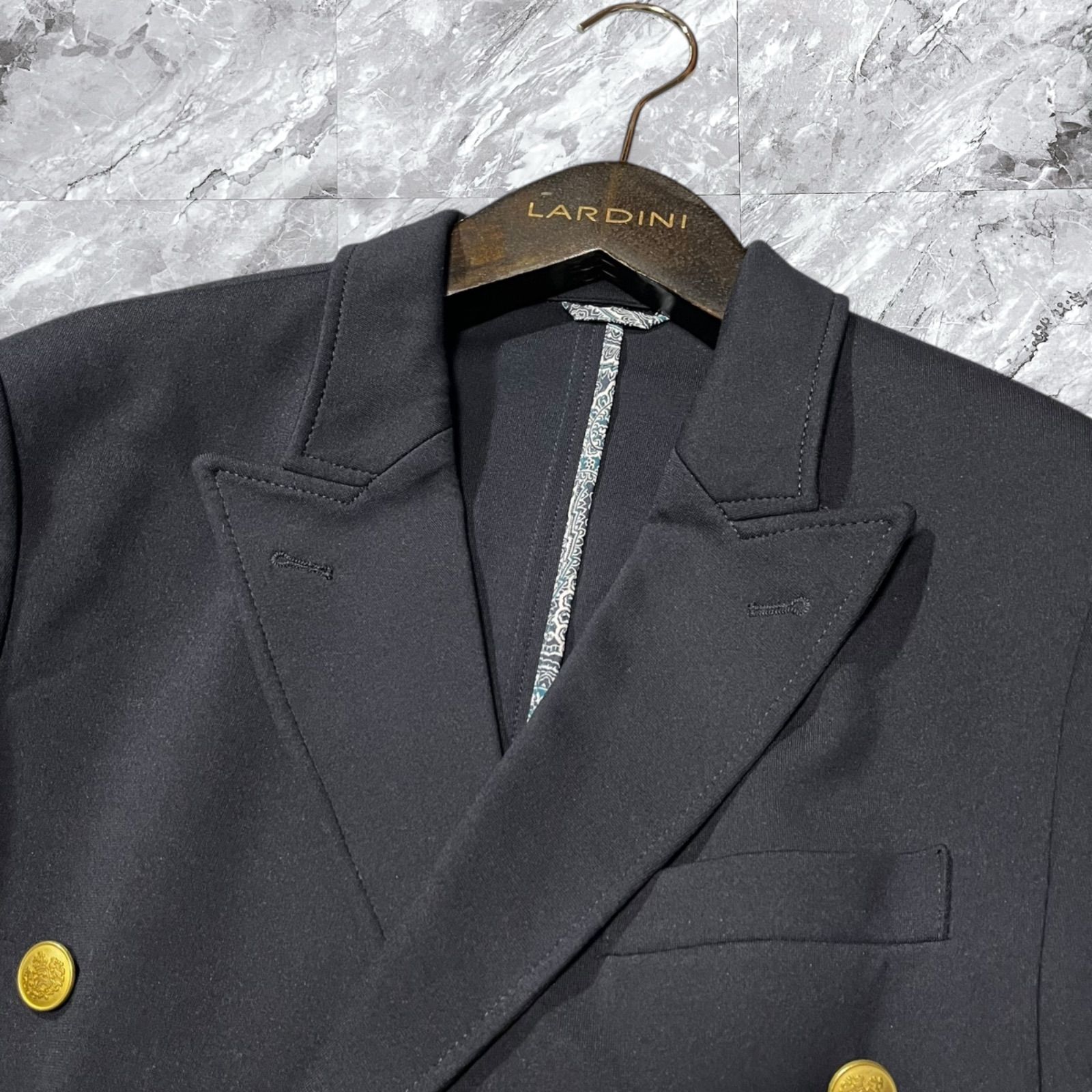 未使用 タグ付き ZARA テーラードジャケット ダブル 金ボタン ブラック