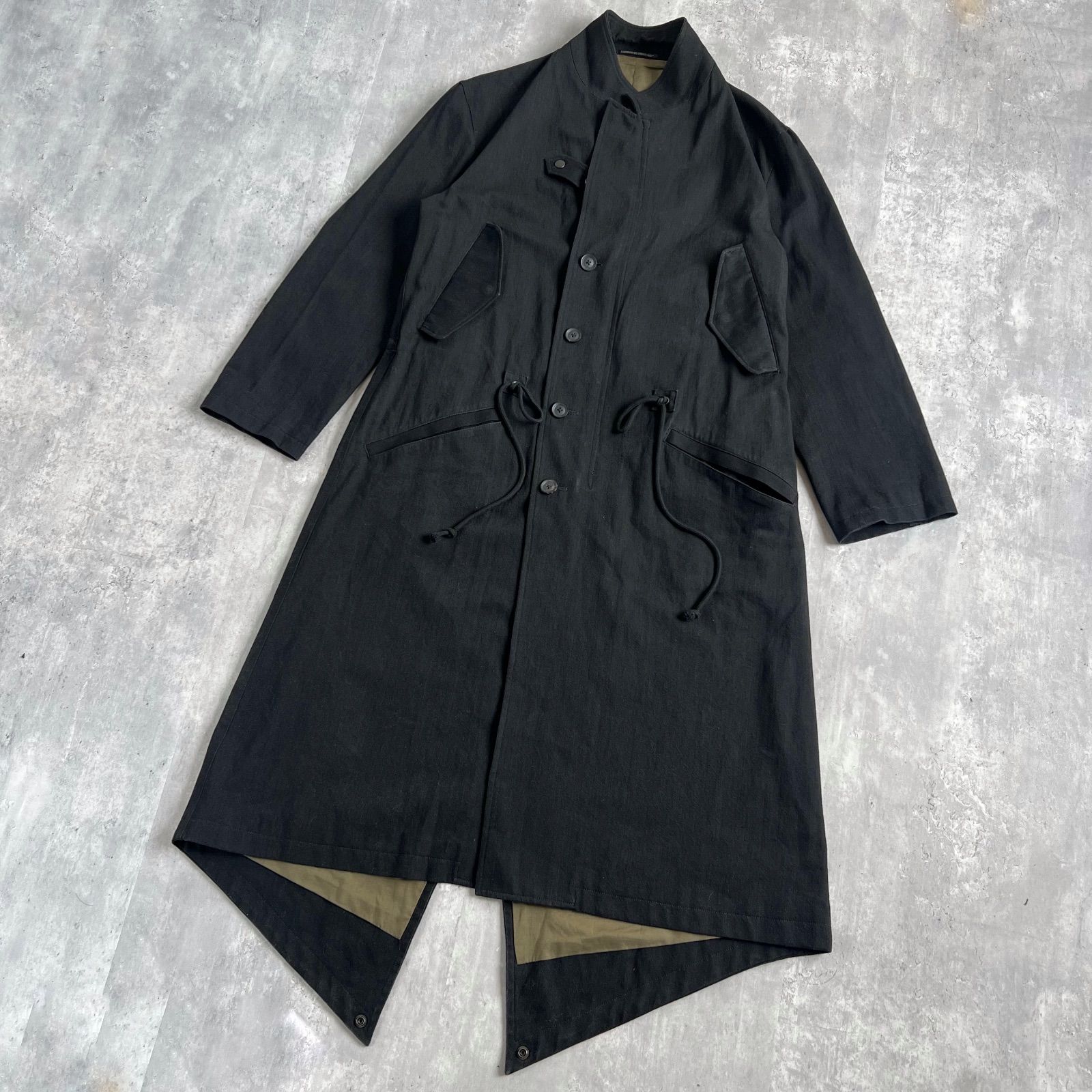 ヨウジヤマモトプールオム　ロングコート　Mサイズ yohji yamamoto POUR HOMME（ヨウジヤマモトプールオム）コート 黒
