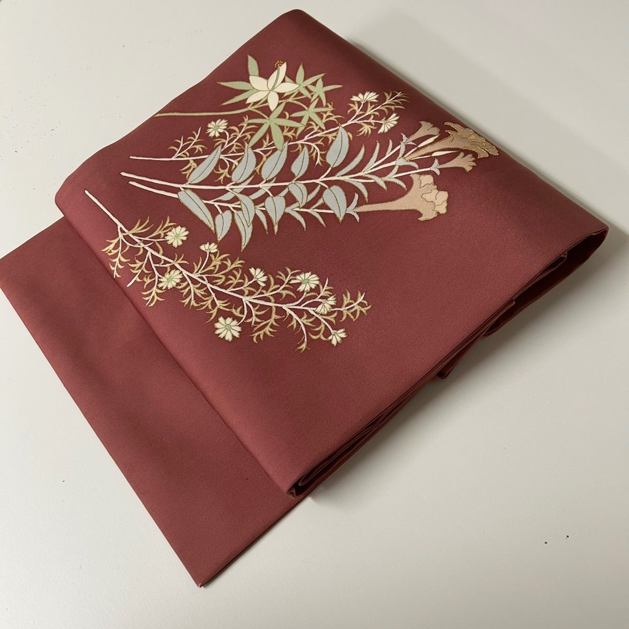 名古屋帯 正絹 塩瀬 上品な染めの花 九寸 MA-1195 - メルカリ