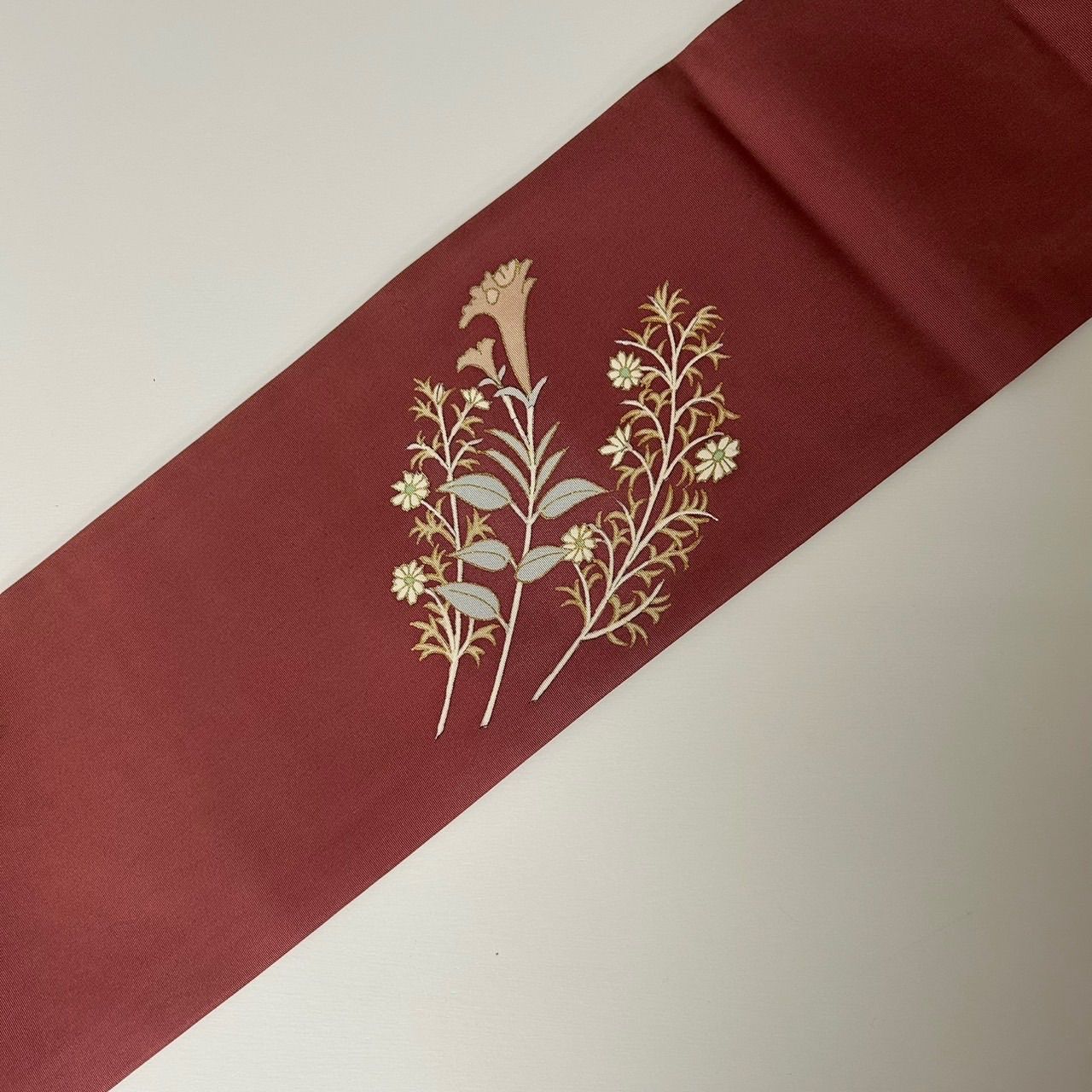 名古屋帯 正絹 塩瀬 上品な染めの花 九寸 MA-1195 - メルカリ