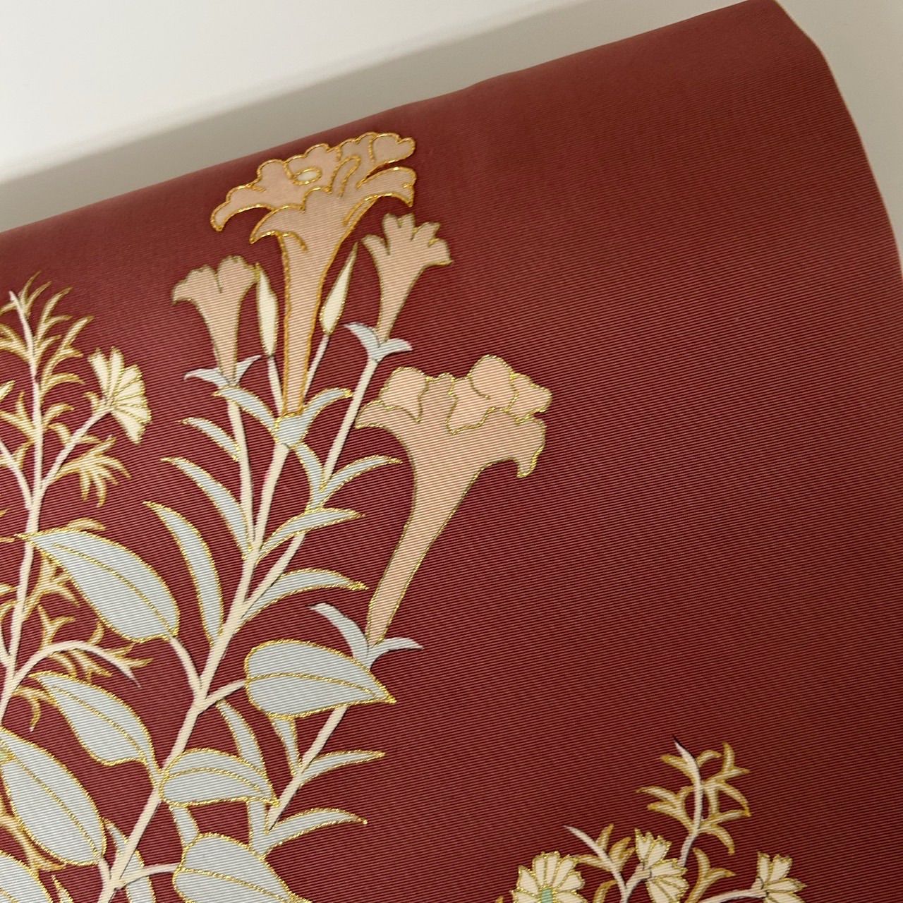 名古屋帯 正絹 塩瀬 上品な染めの花 九寸 MA-1195 - メルカリ