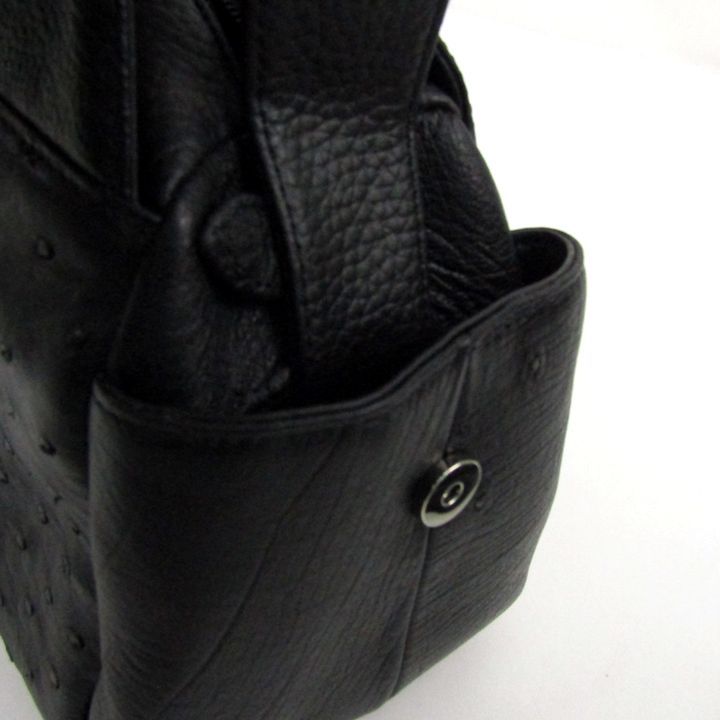 黒レザーオーストリッチパーティーバッグ 楽天市場】【5%offクーポン】オーストリッチ メンズ バッグ 32cm