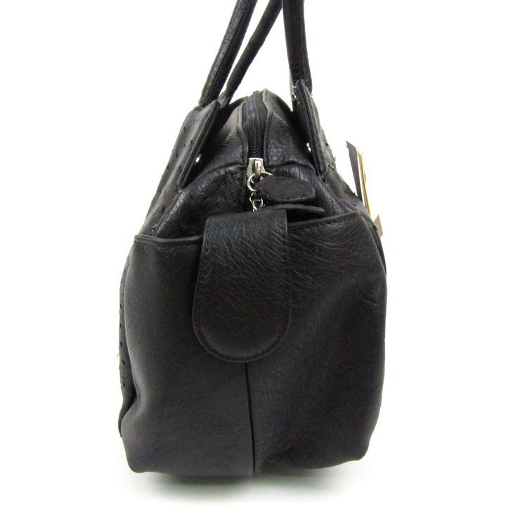オーストリッチ レザー 本革 ハンドバッグ ショルダーバッグ 2way 未