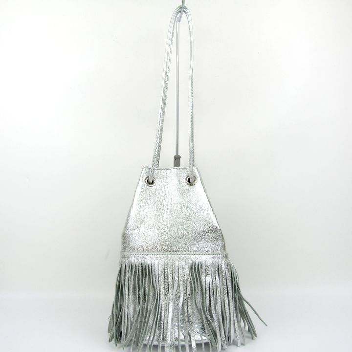 MARCOMASI マルコマージ フリンジ ショルダーバッグ ポシェットシルバー MARCOMASI マルコマージ フリンジ ショルダーバッグ ポシェット