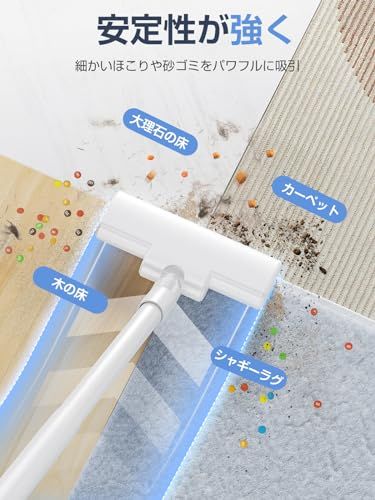 新品】掃除機 コードレス 軽量 【置くだけ充電】 38Kpa強力吸引 最大40