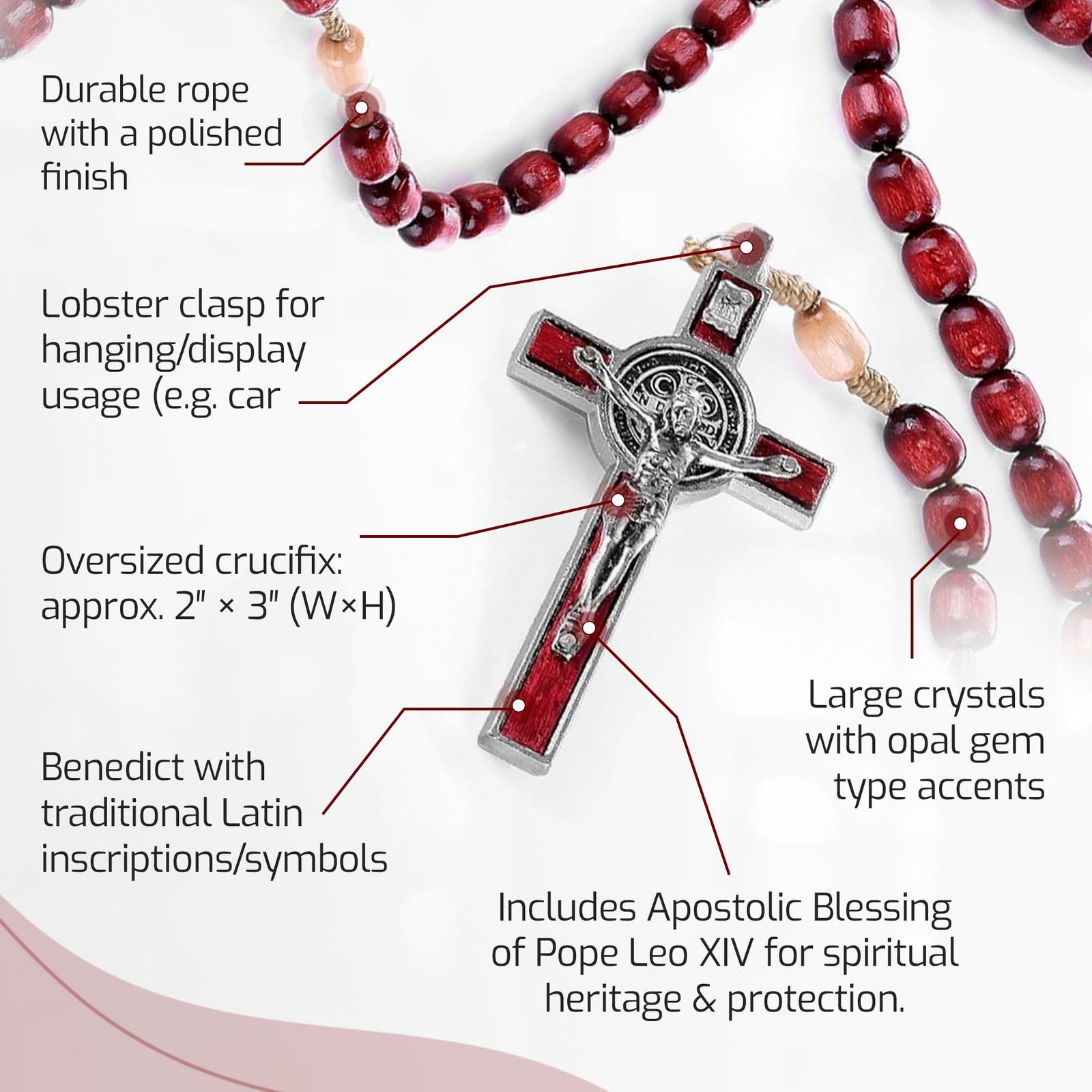 イタリア製 ロザリオ ローマ教皇フランシス バチカン ローマの聖父